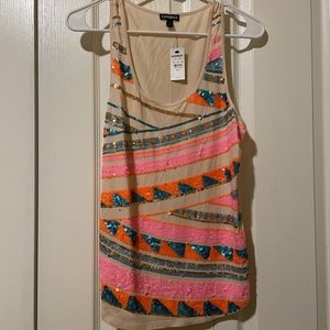 Express brand sequin tank ***PLUS one free surprise item!***